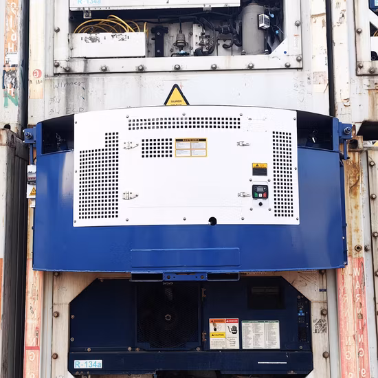 Utilisation de conteneur Diesel Power Reefer Clip sur générateur